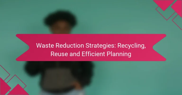 Strategie di Riduzione dei Rifiuti: Riciclaggio, Riutilizzo e Pianificazione Efficiente